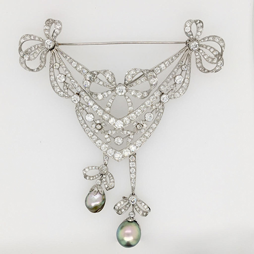 Baroque Pearl Stomacher Brooch