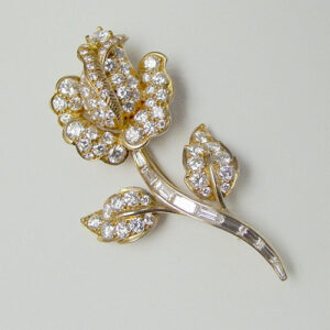 Oscar Heyman Diamond Flower Brooch