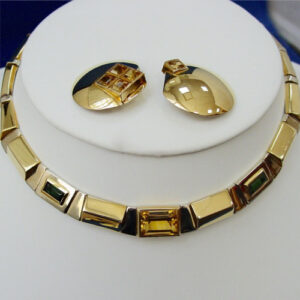 Necklace and Clip Earring Set by Manfredi