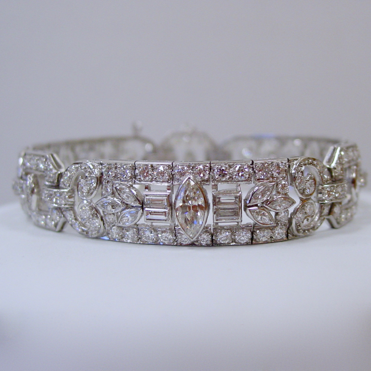 A close up of the side of a bracelet