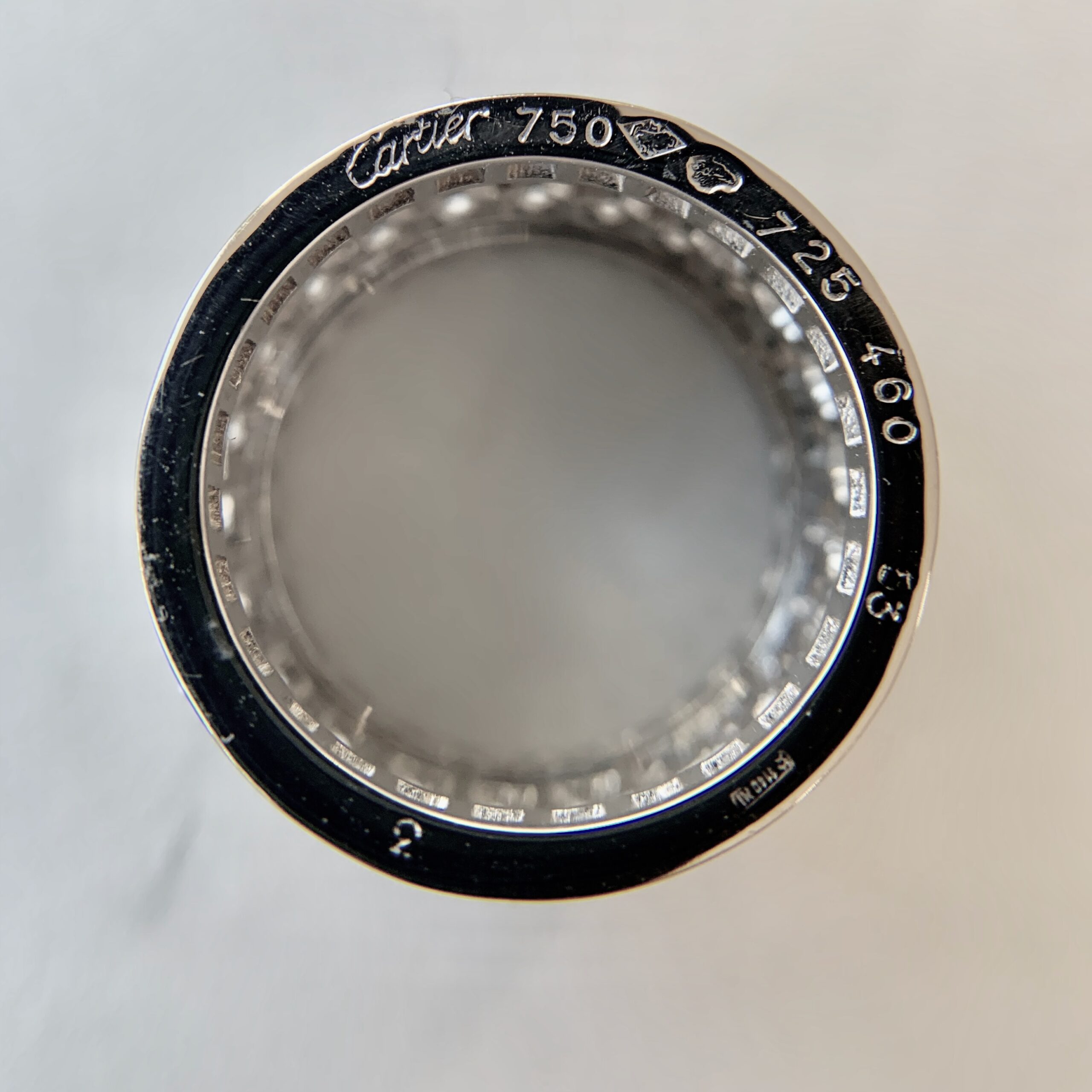 A close up of the bottom of a camera lens