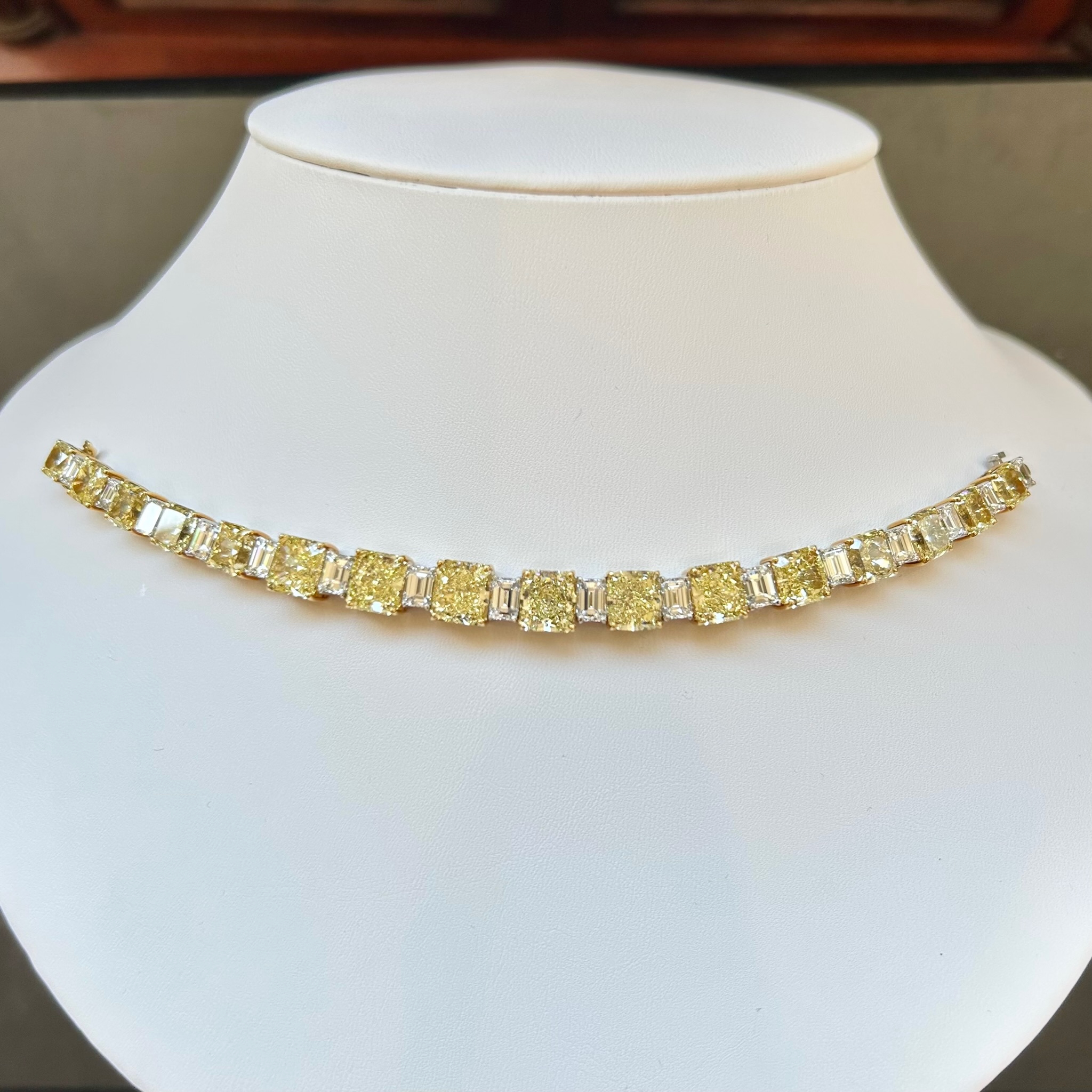 A Fancy Yellow and White Diamond Bracelet by Michael Beaudry - Image 4