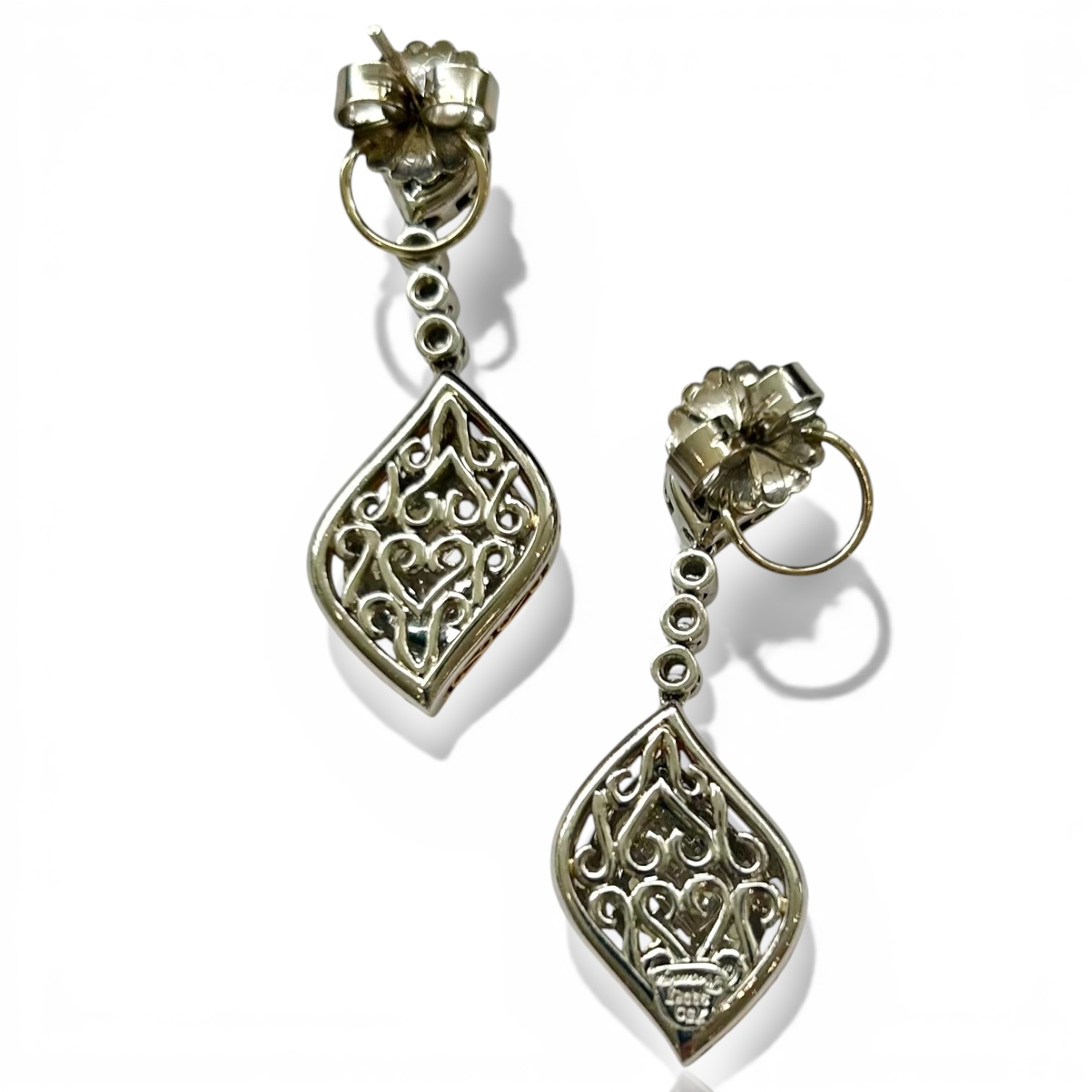 A Pair of Diamond Pendant Drop Earrings by Michael Beaudry - Image 2