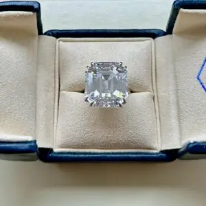 A 29 Carat D IF Asscher Cut Diamond Ring